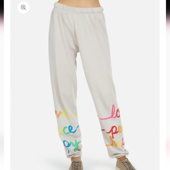 Lauren Moshi Love Peace Happy Boxer Sweatpants